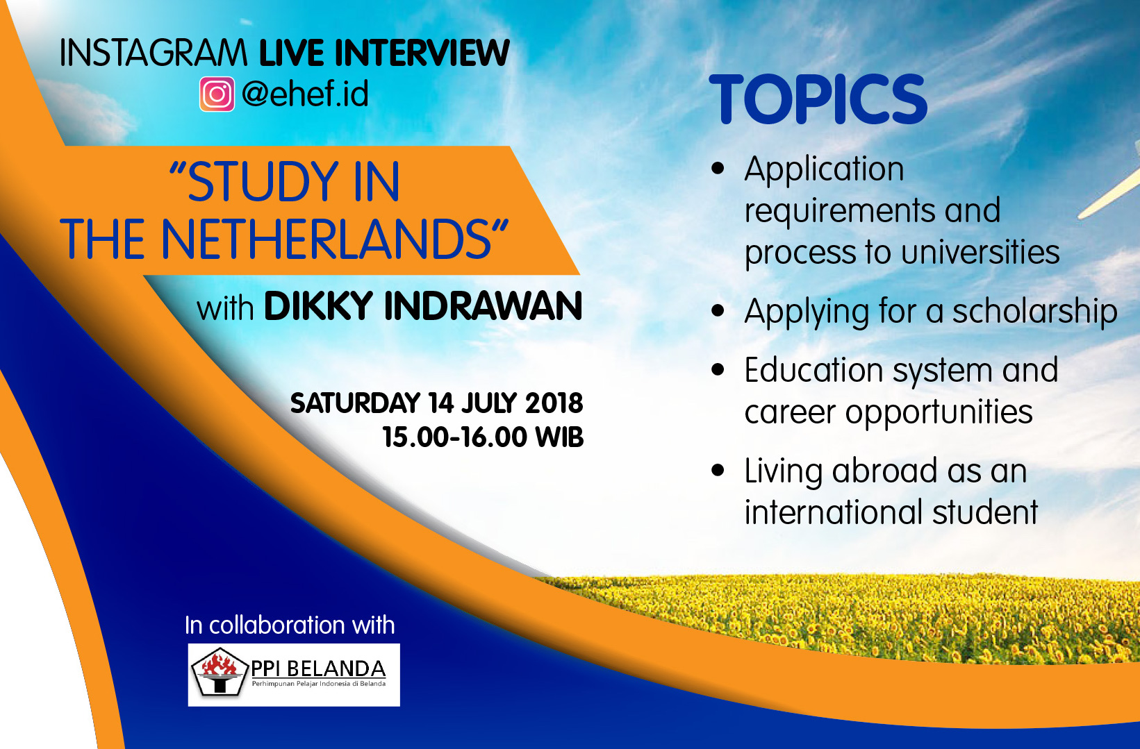 IG LIVE INTERVIEW “Study in The Netherlands”