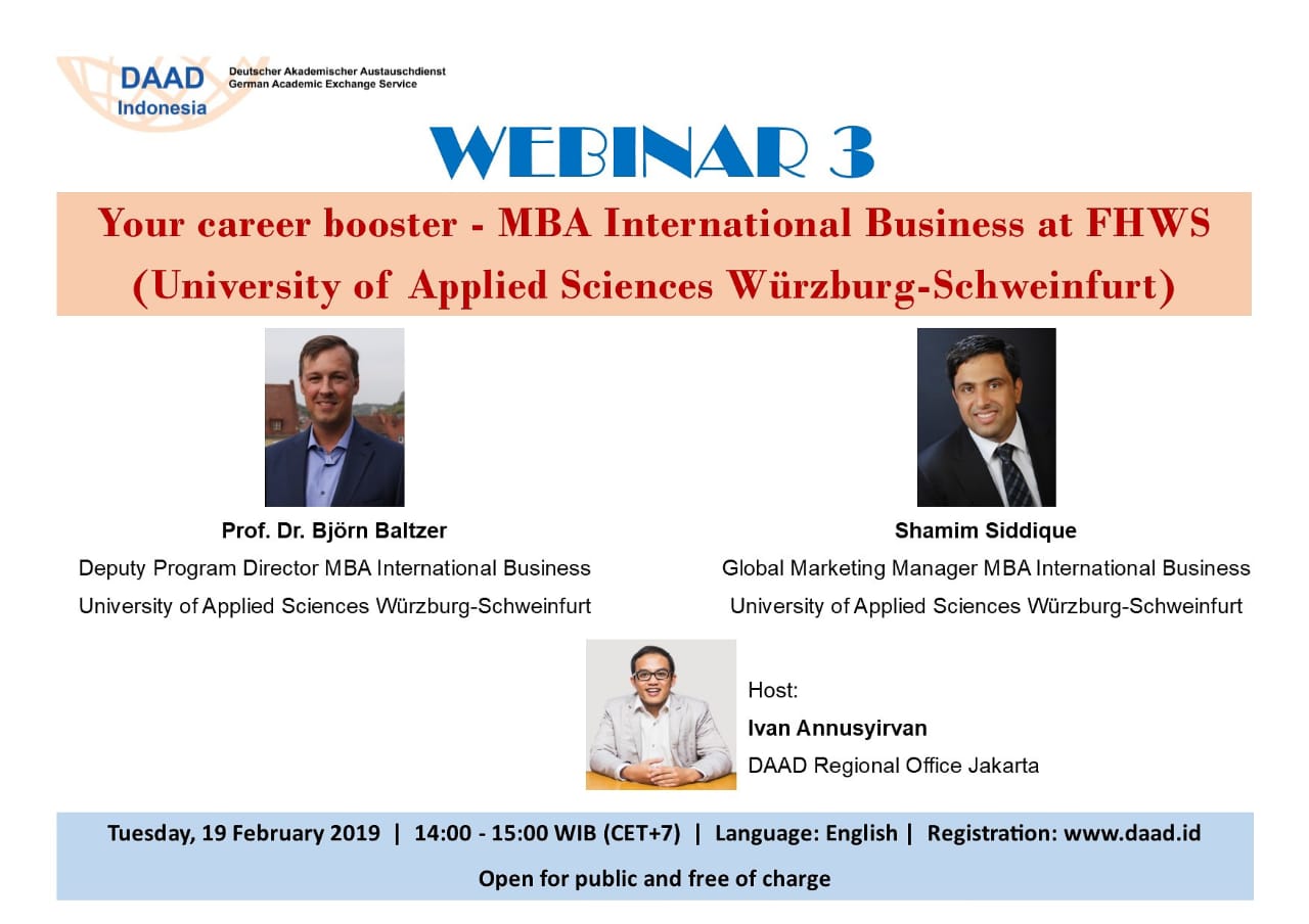 Your career booster - MBA International Business at FHWS (University of Applied Science Würzburg-Schweinfurt)